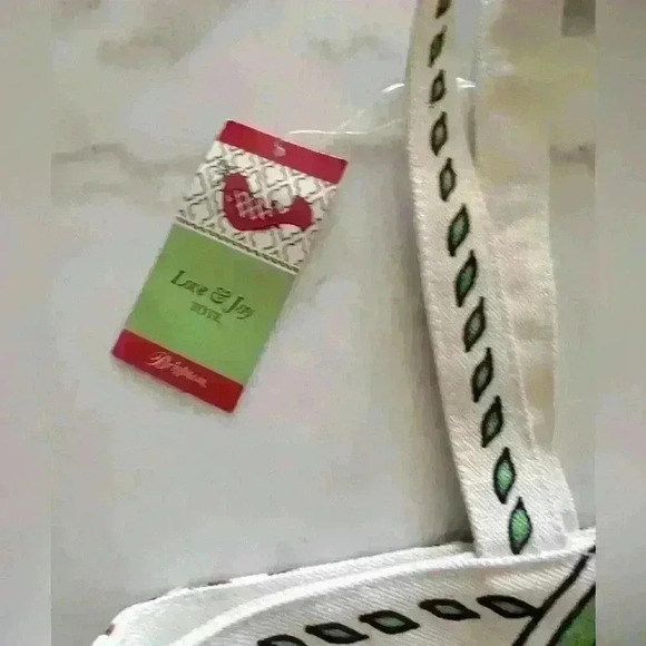 Brighton Love & Joy Canvas Tote Bag Christmas New With Tags - Picture 6 of 10